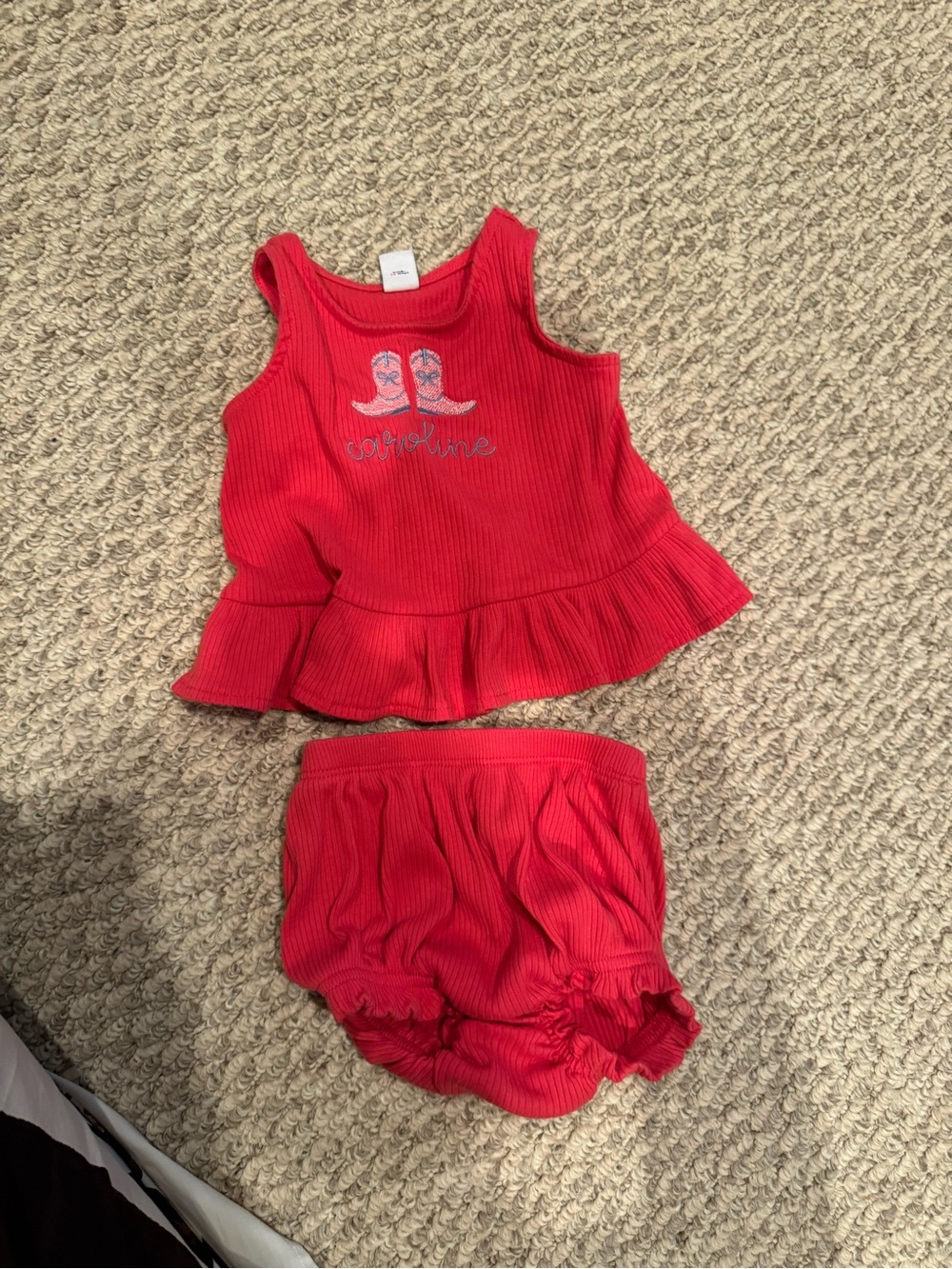Old Navy Red Ruffle Tank & Bloomers Set